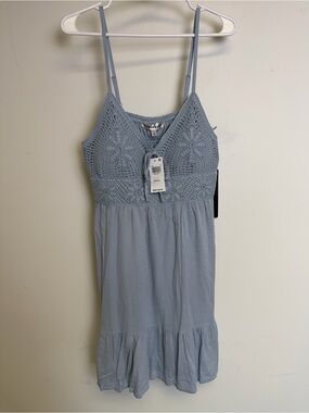 Madden Girl Light Blue Crochet Bodice Sundress